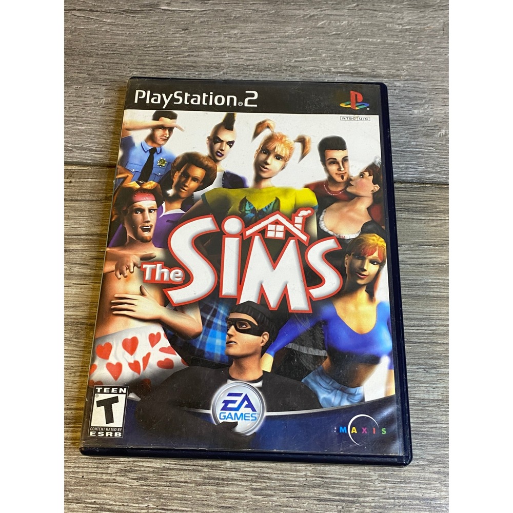 The Sims PlayStation 2 PS2 Game EA Games Maxis SLUS-20573 Blue Bottom Disc